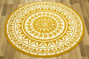 Balta Kulatý koberec LUNA 503786/89955 hořčicový žlutý Rozměr: průměr 120 cm