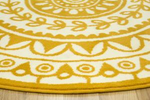 Balta Kulatý koberec LUNA 503786/89955 hořčicový žlutý Rozměr: průměr 200 cm
