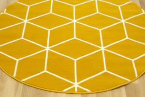 Balta Kulatý koberec LUNA 503746/89955 hořčicový žlutý Rozměr: průměr 120 cm