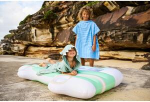 Zelená dětská plážová osuška s kapucí Sunnylife Monster, 3-6 let