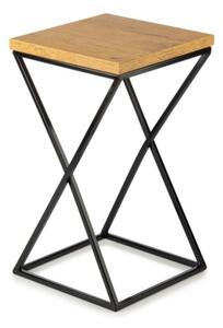 Stojan na květiny LOFT 40x24 cm černá/hnědá
