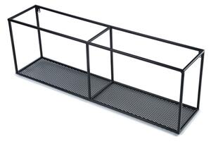 Nástěnná police LOFT 90x30x20 cm černá