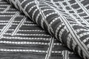 Balta Kusový koberec Sisalový SION 22144 Proužky černý / ecru Rozměr: 80x150 cm