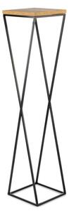 Stojan na květiny LOFT 100x24 cm černá/hnědá