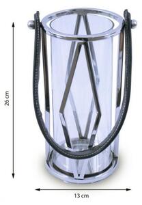 Lucerna FRAGIL 26 cm chrom/černá