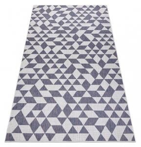 Balta Kusový koberec Sisalový SION 22373 Trojúhelníky ecru / modrý / růžový Rozměr: 200x290 cm