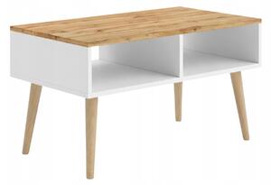 Konferenční stolek Kobi Sandi obdélníkový 90 x 50 x 55 cm dub craft zlatý