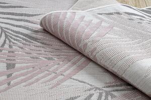 Balta Kusový koberec Sisalový SION 2837 Listy palmy ecru / růžový Rozměr: 120x170 cm