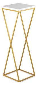 Stojan na květiny LOFT 70x24 cm zlatá/bílá