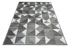 Makro Abra Moderní kusový koberec Isphahan 84196/68 Trojúhelníky antracitový Rozměr: 185x275 cm