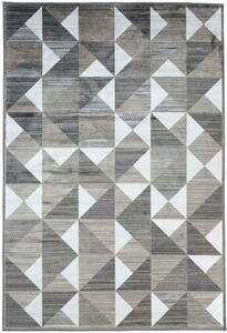 Makro Abra Moderní kusový koberec Isphahan 84196/68 Trojúhelníky antracitový Rozměr: 185x275 cm