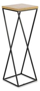 Stojan na květiny LOFT 70x24 cm černá/hnědá