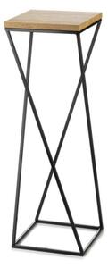 Stojan na květiny LOFT 70x24 cm černá/hnědá
