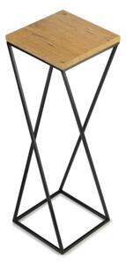 Stojan na květiny LOFT 70x24 cm černá/hnědá
