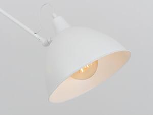 Bílé závěsné svítidlo s kovovým stínítkem 104x104 cm Coben - CustomForm