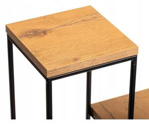 Stojan na květiny 110x40 cm černá/hnědá
