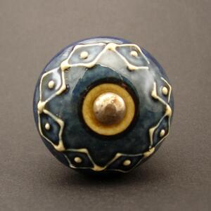 Keramická úchytka-Denim blue Barva kovu: antik světlá