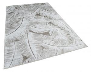 Makro Abra Moderní kusový koberec Isphahan 84308/660 Listy béžový krémový šedý Rozměr: 80x150 cm