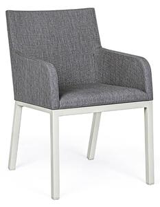 Zahradní židle newo šedo-bílá