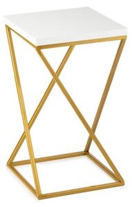 Stojan na květiny LOFT 40x24 cm zlatá/bílá
