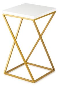 Stojan na květiny LOFT 40x24 cm zlatá/bílá