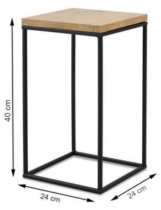 Stojan na květiny BASICLOFT 40x24 černá/hnědá