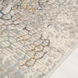 Makro Abra Moderní kusový koberec PORTLAND G513B bílý modrý Rozměr: 80x150 cm