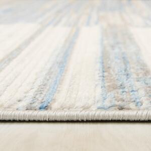 Makro Abra Moderní kusový koberec PORTLAND G498B bílý modrý Rozměr: 80x150 cm