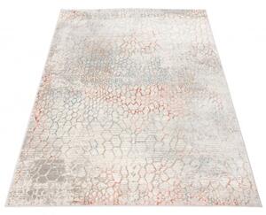 Makro Abra Moderní kusový koberec PORTLAND G513C bílý červený Rozměr: 80x150 cm