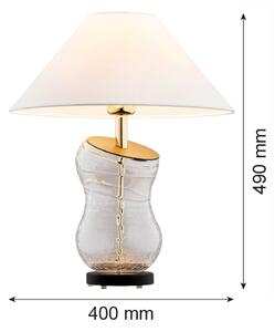 Argon 8036 - Stolní lampa VENETO 1xE27/15W/230V bílá/mosaz/černá