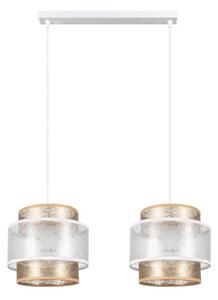 Lustr na lanku GABI 2xE27/60W/230V zlatá/bílá