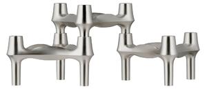 Designový svícen BMF STOFF Nagel Brushed Chrome – set 3 ks