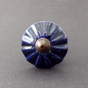 Knopka model 4-Modrá denim Barva kovu: zlatá