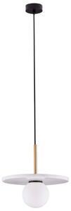 Bílé mramorové závěsné světlo Nova Luce Idor 30 cm