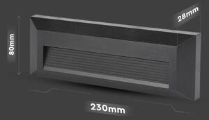 LED Venkovní schodišťové svítidlo LED/3W/230V IP65 3000K černá