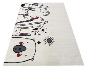 Makro Abra Dětský kusový koberec Soho 09 Plameňák Medvídek bílý Rozměr: 120x170 cm