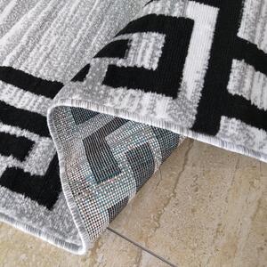 Makro Abra Moderní kusový koberec Soho 04 Řecký vzor šedý Rozměr: 80x150 cm
