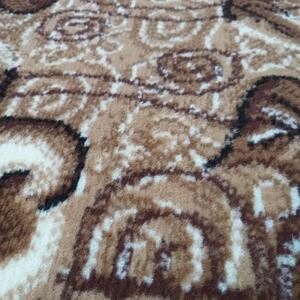 Makro Abra Kusový koberec BCF Alfa 11 Květy hnědý Rozměr: 80x150 cm