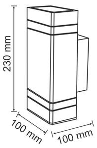 Venkovní nástěnné svítidlo GILBERT 2xGU10/10W/230V IP44
