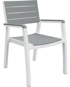 Zahradní židle Harmony, bílá/šedá
