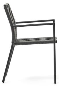 Tmavě šedá kovová zahradní židle Culip – Kave Home