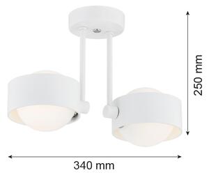 Argon 7088 - Lustr na tyči MASSIMO PLUS 2xG9/6W/230V bílá
