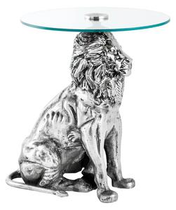 Odkládací stolek WILDLIFE LION 60 CM stříbrný Nábytek | Doplňkový nábytek | Odkládací stolky