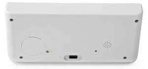 Nedis WCACQ20WT - Budík s LCD displejem a bezdrátovou nabíječkou 15W/5V bílá