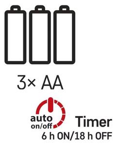LED řetěz 100xLED/3xAA 2,7m teplá bílá