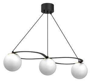 Lustr na lanku BALLO 3xE27/15W/230V černá/bílá