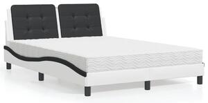 Rám postele bez matrace Zadar bílá a černá 120 x 200 cm umělá kůže 3208858