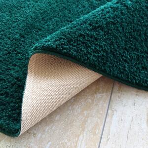 Makro Abra Kusový shaggy koberec jednobarevný Kamel Tmavě zelený Rozměr: 80x150 cm