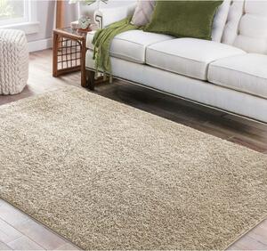 Makro Abra Kusový shaggy koberec jednobarevný Kamel béžový Rozměr: 60x100 cm