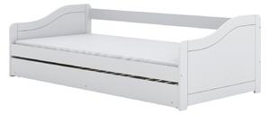 Kocot kids Dětská postel Blanka 200x90 cm bez matrace s výsuvnou přistýlkou bílá